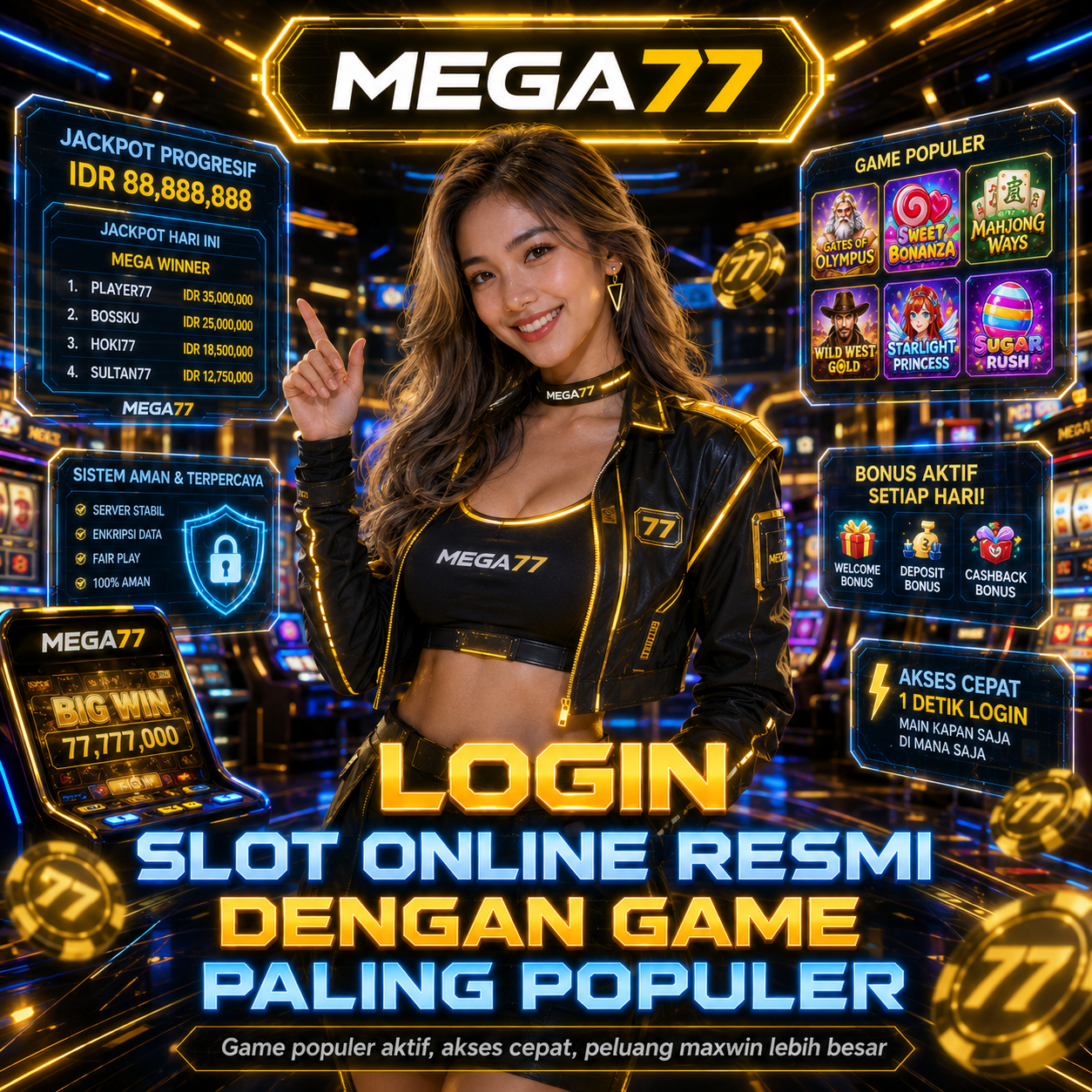 MEGA77 : Login Slot Online Resmi dengan Game Paling Populer